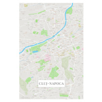 Mapa Cluj Napoca color, 26.7x40 cm