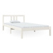 Rám postele bílý masivní dřevo 100 × 200 cm, 814875