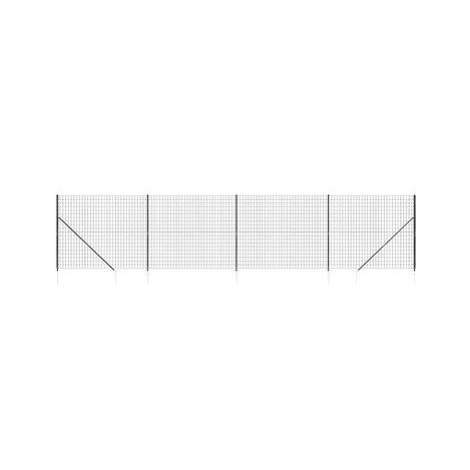 SHUMEE Drátěný plot s kotevními hroty 1,4 × 10 m antracitový