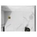 MEXEN/S Stone+ obdélníková sprchová vanička 130 x 90, bílá, mřížka zlatá 44109013-G