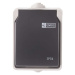 Zásuvka nástěnná Emos IP54, šedo-černá