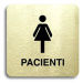 Accept Piktogram "pacienti III" (80 × 80 mm) (zlatá tabulka - černý tisk bez rámečku)