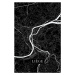 Mapa Liege black, 26.7 × 40 cm