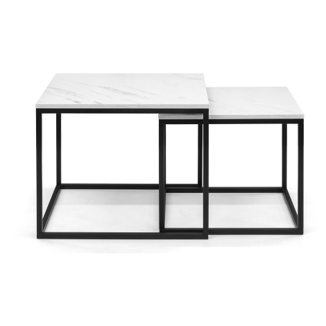 GAB Konferenční stolky VEROLA, 65/55 cm Barva dřeva: Bílá Mramor GAB nábytek