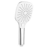 Sapho Ruční masážní sprcha s tlačítkem, 3 režimy sprchování, 109x109mm, ABS/chrom