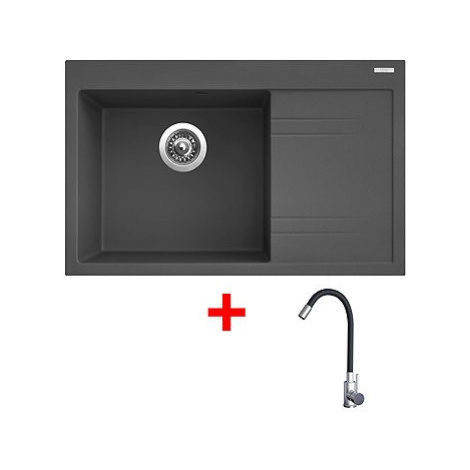 Sinks Rim 780 L Titanium + Elasta nerez/černý