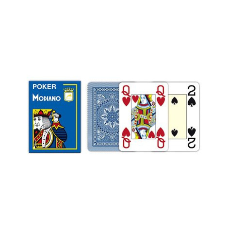 Modiano Texas Poker Size - 4 Jumbo Index - Profi plastové karty - modrá - červená