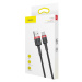 Datový kabel Baseus Cafule Cable USB for Type-C 3A 1M, červená/černá