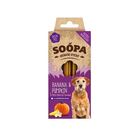 Soopa Dentální tyčinky Senior s banánem a dýní 100 g