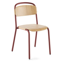 INFINITI - Židle SKOL s dřevěným sedákem