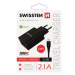 SWISSTEN SÍŤOVÝ ADAPTÉR SMART IC 2x USB 2,1A POWER + DATOVÝ KABEL USB / TYPE C 1,2 M, ČERNÁ