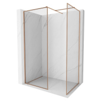 MEXEN/S Kioto-F Sprchová zástěna WALK-IN s rámem 180 x 75, transparent 8 mm, měď kartáčovaná 800