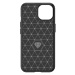 Carbon silikonové pouzdro na iPhone 15 6.1" Black