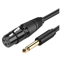 Ugreen audio kabel mikrofonní kabel XLR (samice) - 6,35 mm jack (samec) 5 m (AV131)