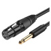 Ugreen audio kabel mikrofonní kabel XLR (samice) - 6,35 mm jack (samec) 5 m (AV131)