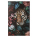 KARE Design Obraz na plátně Tiger in Flower 90x140cm