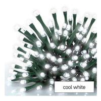 EMOS LED vánoční řetěz, 50 m, venkovní i vnitřní, studená bílá, časovač