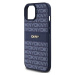 DKNY PU Leather Repeat Pattern Tonal Stripe kryt iPhone 15 modrý