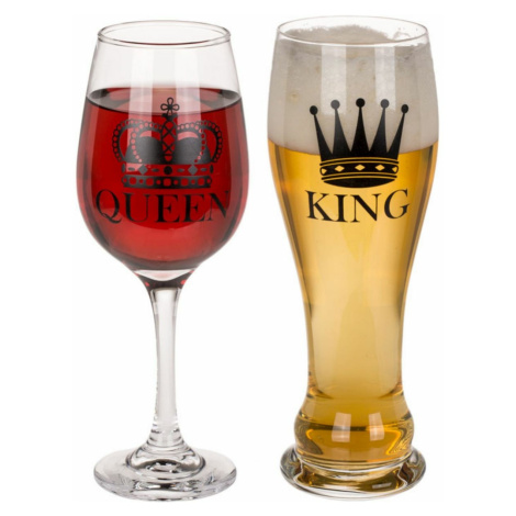 Sklenice pro pár King a Queen, 600 ml a 430 ml