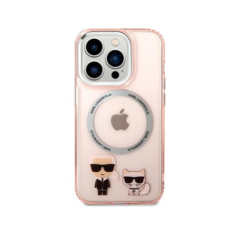 Karl Lagerfeld MagSafe Kompatibilní Kryt Karl and Choupette pro iPhone 14 Pro Max Pink