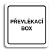 Accept Piktogram "převlékací box" (80 × 80 mm) (bílá tabulka - černý tisk)