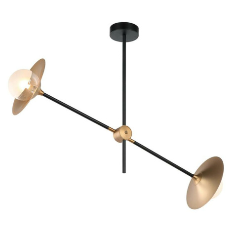 ACA Lighting stropní svítidlo 2XG9 mosaz/černá kov + sklo 85X20XH51CM LAYLA HL4322C84BB