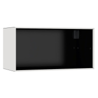 mauser Závěsný otevřený samostatný box, šířka 770 mm, signální bílá / černá