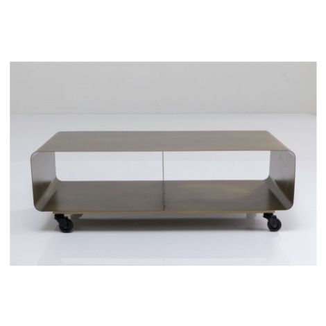 KARE Design TV stolek na kolečkách Lounge - bronzový, 90x30cm