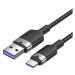 Vention USB 2.0 A Male to C Male 6A Cable 2M Black Aluminum Alloy Type