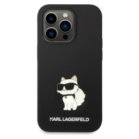 Karl Lagerfeld Liquid Silicone Choupette NFT kryt iPhone 14 Pro černý