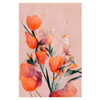 Ilustrace Orange Tulips, Treechild, 26.7x40 cm
