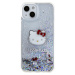 Hello Kitty Liquid Glitter Electroplating Head Logo Kryt iPhone 15 čirý