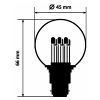 DecoLED LED žárovka - teple bílá, patice B22