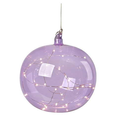 Fialová závěsná vánoční světelná dekorace ø 18 cm Lina – Markslöjd