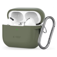 Pouzdro TECH-PROTECT SILICONE HOOK APPLE AIRPODS PRO 1 / 2 OLIVE GREEN (5906302313334)