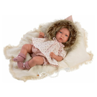 Llorens 74022 NEW BORN - realistická panenka miminko se zvuky a měkkým látkovým tělem - 42