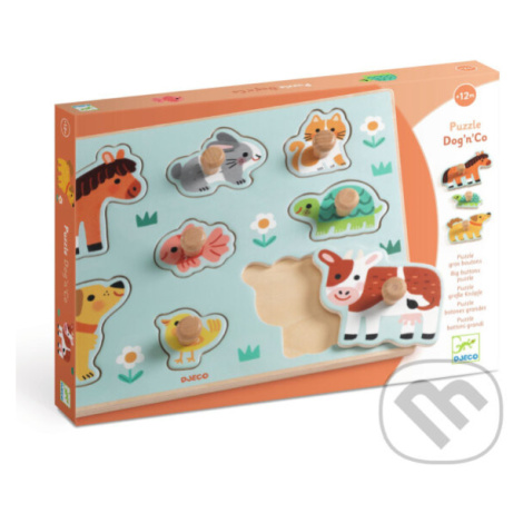 Farmárske zvieratká (Dog'n'Co): puzzle s úchytkami DJECO