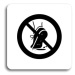Accept Piktogram "zákaz vstupu se znečištěnou obuví" (80 × 80 mm) (bílá tabulka - černý tisk bez