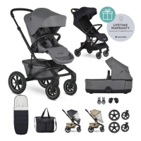 EASYWALKER Kombinovaný kočárek Jimmey Iris Grey XXL AIR + RWS + Jackey Shadow Black