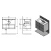 SAPHO MITRA umyvadlová skříňka s umyvadlem 150x55x46 cm, antracit 2XMT0721601-150