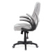 Kancelářská otočná židle ROLAN na kolečkách — plast, šedá látka