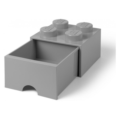 Lego® úložný box 250x252x181 se šuplíkem šedý