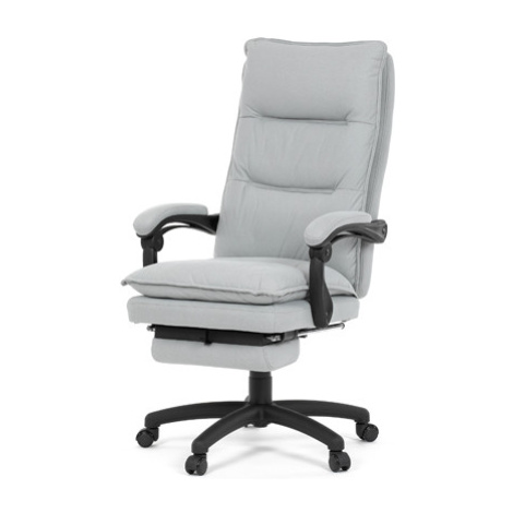 Kancelářské židle s podnožkou, světle šedá látka, PC mechanismus s aretací Autronic
