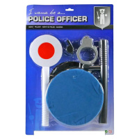 Policejní sada plácačka s čepicí a doplňky malý policajt na kartě