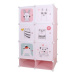 Dětská modulární skříň, růžová / dětský vzor, NORME