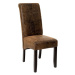 Jídelní židle ergonomická, masivní dřevo, vintage hnědá