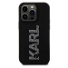 Karl Lagerfeld 3D Rubber Glitter Logo Karl kryt iPhone 15 Pro Max černý