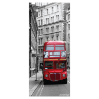 FTN V 2898 Obrazová vliesová fototapeta dveřní FTNV2898 Londýnský autobus, velikost 90 x 202 cm