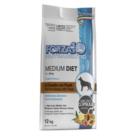 Forza10 Medium Diet s koňskými a hrachovými kroketami pro psy - 2 x 12 kg Forza10 Maintenance Dog