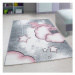 ELIS DESIGN Dětský koberec - Medvídek a hvězdy barva: šedá x růžová, rozměr: 160x230